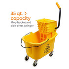 Coastwide Professional Bucket   Side-press Wringer  35 Qt   Yellow black