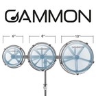 Roto Tom Drum Set With 6   8   10  Toms - Double Braced Stand   Tunable Heads