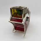 Santa s Sleigh Table Lamp Christmas Stained Glass Holiday Nightlight Read