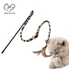 Cat Teaser Wand Indoor Interactive Kitten Fun Toy Teaser Exercise Feather Wand