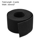Twill Elastic Band Double-side 2  Flat 2 Yard 1 Roll Flat Ribbon Cord Black