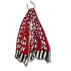 Vera Bradley Soft Fringe Scarf Playful Penguins Red Winter Holiday Gift 27x72