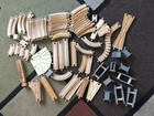 Huge Lot 97 Pcs Railway Wooden Ascending Track Risers Thomas Train Compatible