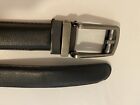 Comfort Click Leather Belt Automatic Adjustable Men   s Sz L  43  Black  see Desc 