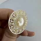 Antique Hand Carved Mother Of Pearl Brooch