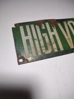 Rare Early High Voltage Porcelain Sign Los Angeles Gas   Electric Corp Lag e Old