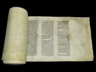 Complete Torah Bible Scroll Handwritten On Calf Parchment Europe 100 Years Old