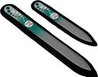 2-pc Mont Bleu  Czech  Crystal Glass  Nail File Set-swarovski Crystals-wtgrcomet