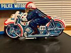 Vintage Japan 1960 s Nomura Tn Tin Litho Friction Motorcycle Toy  9   Nos