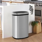 Motion Sensor 13 Gallon 50 Liter Odorless Slim Trash Can By Furniture Of America