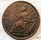 1723 Woods Hibernia Halfpenny 11 Strings On Harp S-1088-a