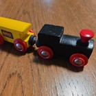 Vintage Brio Wooden Railway Train Engine   Cars Set Sweden Made Wood