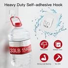 Large Adhesive Hooks  10 Pack Heavy Duty Utility Hooks For Hanging 33lb  Damage