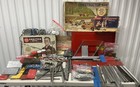 Vtg Big Lot Of Erector Sets Usa Metal Gilbert Boxes Clean 100s -5 Sets- Motor