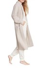 Barefoot Dreams Cozychic Lite Open Front Chenile Beige Duster Cardigan Sweater M