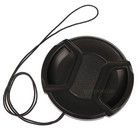 62mm Center-pinch Snap-on Front Lens Cap Cover For Nikon Canon Sony Wd