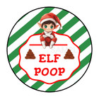 Christmas Holiday Elf Poop Stickers  Labels  Tags