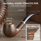 Tobacco Smoking Pipe leather Tobacco Pipe Pouch Pear Wood Pipe Accessorie