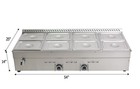 8-pan Lp Gas Food Warmer Propane Steam Table Steam Heater W regulator Valve