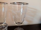 10 Cristal D Arques Etched Laurel Leaf 5 Wine  Water - 5 Shot Platinum Rim Mcm