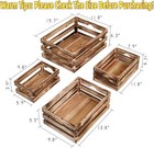Set Of 4 Large Torched Wood Decorative Storage Crates  Nesting Wooden Crates