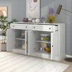 Antique White Kitchen Sideboard Buffet - 2 Drawers 4 Doors for Living Room