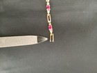 Genuine 14k Oval Ruby   Diamond Open Bar Bracelet  Authenticated By Ebay  