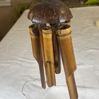 Vintage Bamboo Coconut Wind Chime Bramakee Imports Large 20in Asian Decor C595c
