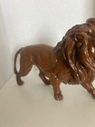 Gorgeous Antique Austrian Vienna Cold Painted Bronze Lion  Detailed  12 X 6 