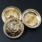 14 Pieces Gold Vintage Antique Metal Blazer Button Set - 3d Lion Head