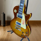 Les Paul Electric Guitar  Brown Chrome Hardware  And Trapezoid Inlays 6-string