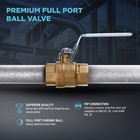 1 4 - 4 in Fipxfip Connect Lead Free 1 4 Turn Full Port Brass Ball Valve 600 Wog