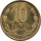 Chile - 10 Pesos - 2008 - Unc - Bernardo O higgins