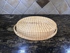 Large Vintage Sweet Grass Basket Gullah Low Country  9    X 13    Oval Finely Woven 