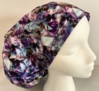 Purple Amethyst Print Medical No Band Bouffant Scrub Cap Surgery Hat