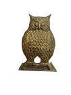 Vintage Pair Of Solid Brass Owl Shape Decorative Bookends 5 25    Home Design Mcm