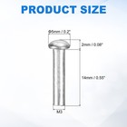 150pcs Brazier Head Solid Aluminum Rivets M3 X 14mm Tubular Rivets