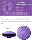 Rain Drum For Outside Garden  Steel Tongue 6 apos  apos -11note  Purple 