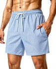 Men s Swim Shorts 5 Inch Seersucker Swimming Trunks For Men Swim Suits Beach    