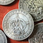 X2 Baphomet Coin Set  Satanic Coin  Occult Items