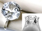 White Colorless Lab Sapphire Size 4 5 Ring 925 Sterling Silver Usa Made 10ct