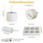 6pcs Tea Lights W  Charging Base Flameless Flickering Led Candles Rechargeable