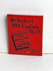 Vintage St  Hubert s Old English Grill Restaurant Matchbook Cover Red Chicago