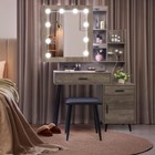 Vanity Set With Led Lighted Mirror Makeup Dressing Table Dresser Desk With Stool