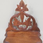 Folding Wall Shelf Carved Wood Leaf Scroll Victorian Style Wall Decor Display