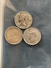 Qty 3  1929  1951  1953 Canada Silver Dimes -  800 Silver 10 Cent Coins