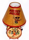 Ex Plus  Disney 1950s Set mic   key Mouse Club Tin Desktop Lamp hand-painted Shade