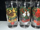 Set Of 12-vintage Indiana Glass 12 Days Of Christmas Drinking Tumblers Complete