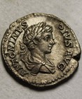 Rare Genuine Ancient Roman Silver Coin  ef  Ar Denarius 201ad Caracalla Victory