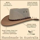    oztrala    Jacaru Hat Pu-suede Leather Men s Cowboy Fishing Fedora Outback Aussie
